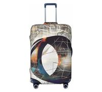 kkvhhyuo Housse de protection élastique pour valise de 45,7 à 81,3 cm, motif géométrique mathématique, g alculus, noir, Grand, Imprimé