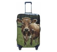 kkvhhyuo Housse de protection élastique pour valise de 45,7 à 81,3 cm Motif vache suisse Marron, noir, X-Large, Imprimé