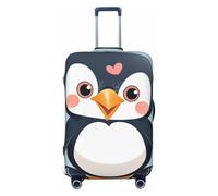 kkvhhyuo Housse de protection élastique pour valise, motif pingouins I Love Penguins de 45,7 à 81,3 cm, noir, Grand, Imprimé
