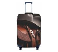 kkvhhyuo Housse de protection pour selle de cheval avec chapeau de cowboy | Housse de valise, lavable, housse de protection extensible pour bagages de voyage, housse de transport, housse de transport