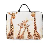 kkvhhyuo Housse pour ordinateur portable de 35,6 cm avec poignée pour ordinateur portable - Motif girafes amusantes - Pour homme et femme - Pour le travail, les trajets et les voyages