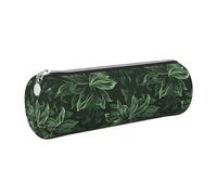 kkvhhyuo Hunter Trousse à crayons ronde en cuir avec fermeture éclair dorée - Multifonctionnelle - Motif pétales floraux - Pour adolescents, filles et garçons, Argenté., One Size, Organiseur de sac