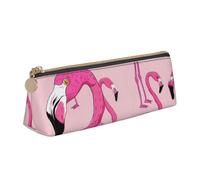 kkvhhyuo Jolie trousse à crayons fine en cuir avec imprimé papillon et motif triangulaire pour étudiants, travail, bureau, université, milieu et école., flamant rose, One Size, Organiseur de sac