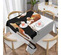 kkvhhyuo Karate-highkick-icon Nappe carrée imprimée 137,2 x 137,2 cm, motif coloré, nappe de table décorative pour printemps, pique-nique, salle à manger, cuisine, intérieur et extérieur