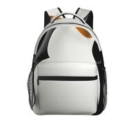 kkvhhyuo Karate-highkick-icon Sac à dos décontracté imprimé, sac à dos léger pour ordinateur portable pour voyage, université, trajets en w nd, aventures., Pingouin avec lunettes, One Size