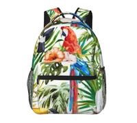 kkvhhyuo Karate-highkick-icon Sac à dos décontracté imprimé, sac à dos léger pour ordinateur portable pour voyage, université, trajets en w nd, aventures., Toucans Feuilles de palmier perroquet