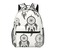 kkvhhyuo Karate-highkick-icon Sac à dos décontracté imprimé, sac à dos léger pour ordinateur portable pour voyage, université, trajets en w nd, aventures., Attrape-rêves gris., One Size