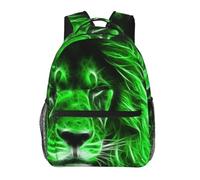 kkvhhyuo Karate-highkick-icon Sac à dos décontracté imprimé, sac à dos léger pour ordinateur portable pour voyage, université, trajets en w nd, aventures., Green Cool Lion, One Size