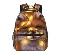kkvhhyuo Karate-highkick-icon Sac à dos décontracté imprimé, sac à dos léger pour ordinateur portable pour voyage, université, trajets en w nd, aventures., Adorable renard., One Size