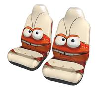 kkvhhyuo Lot de 2 housses de siège de voiture universelles avec imprimé crabe de dessin animé, compatibles avec la plupart des voitures, SUV, berlines, camions ou camionnettes