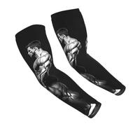 kkvhhyuo Manchons de bras pour homme et femme, imprimé évolution de culturisme, housse de protection solaire, manchon de sport pour le jardinage, le cyclisme, la randonnée, les sports de plein air