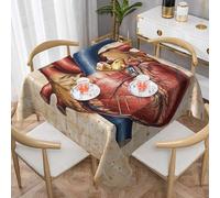 kkvhhyuo Nappe carrée imprimée de diagramme d'anatomie humaine - 137,2 x 137,2 cm - Nappe décorative d'extérieur en polyester pour salle à manger, cuisine, brunch et divertissement en plein air