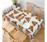 kkvhhyuo Nappe rectangulaire en polyester lavable avec motif pizza - 152,4 x 228,6 cm - Décoration pour extérieur, pique-nique, camping et salle à manger