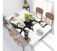 kkvhhyuo Nappe rectangulaire imprimée d'art de karaté, 122 x 76,2 cm, bords élastiques, convient aux tables pliantes de 1,2 m pour fête, mariage, banquet et anniversaire