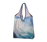 kkvhhyuo Niagara Falls Grand sac fourre-tout pliable réutilisable lavable pour les courses, le camping en plein air, usage quotidien, Noir , Taille unique