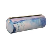 kkvhhyuo Niagara Falls - Trousse à crayons cylindrique en cuir imprimé avec fermeture éclair dorée pour garçons, filles, adolescents, étudiants, écoles, doré, One Size, Organiseur de sac