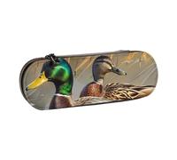 kkvhhyuo Niagara Falls Trousse à crayons en cuir avec impression esthétique pour papeterie, maquillage, ustensiles de maquillage, Canard colvert, One Size, Trousse de beauté