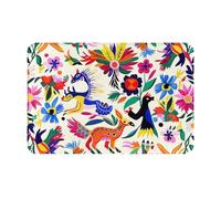 kkvhhyuo Paillasson imprimé animaux mexicains Otomi 40 x 60 cm, tapis d'entrée super absorbant pour porte d'entrée et porte arrière lavable en machine