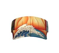 kkvhhyuo Pare-soleil imprimé planche de surf pour homme et femme, chapeau de soleil léger réglable avec visière de course à pied, casquette de baseball vide pour tennis, course à pied, randonnée, golf