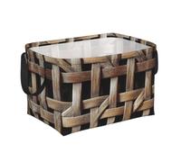 kkvhhyuo Petit panier à linge 24 l avec poignées | Panier de rangement pliable en osier tissé imprimé pour vêtements, draps, jouets, livres, décoration d'intérieur