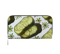 kkvhhyuo Portefeuille long en cuir imprimé feuilles tropicales avec 8 emplacements pour cartes, poche zippée pour pièces de monnaie et deux compartiments pour espèces pour femmes et hommes