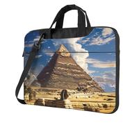 kkvhhyuo Pyramides d'Égypte Sac pour ordinateur portable avec bandoulière réglable pour homme et femme pour le travail, les voyages, l'école, Noir , 15.6 inch