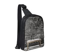 kkvhhyuo Sac à bandoulière avec double fermeture éclair, sangle réglable, sac à bandoulière léger pour voyage, course à pied, cyclisme, École de mathématiques, Taille unique