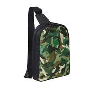 kkvhhyuo Sac à bandoulière avec double fermeture éclair, sangle réglable, sac à bandoulière léger pour voyage, course à pied, cyclisme, Camouflage abstrait, Taille unique