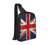 kkvhhyuo Sac à bandoulière léger avec double fermeture éclair et sangle réglable pour voyage, course à pied, cyclisme, drapeau britannique, Taille unique