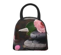 kkvhhyuo Sac à déjeuner isotherme réutilisable avec poignée noire pour pique-nique, école, bureau