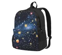 kkvhhyuo Sac à dos de grande capacité avec compartiment pour ordinateur portable - Motif jonquille - Pour l'école, le travail, la randonnée, Constellation étoiles galaxies, One Size