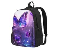kkvhhyuo Sac à dos d'école, de grande capacité, imprimé mathématiques, sac à dos pour ordinateur portable, sac à dos d'école, sac à dos de voyage, pour l'école, le travail, la randonnée, Papillons