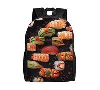 kkvhhyuo Sac à dos d'école imprimé Merry Christmas Art - Léger - Décontracté - Pour garçons et filles - Adolescents et adultes, Sushi Crevette japonaise, One Size, Sac à dos tyrolien