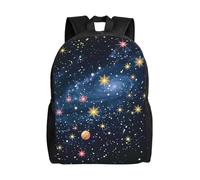 kkvhhyuo Sac à dos d'école léger avec compartiment pour ordinateur portable - Motif donut - Pour homme et femme - Pour l'école, le travail, les voyages., Constellation étoiles galaxies, One Size, Sac