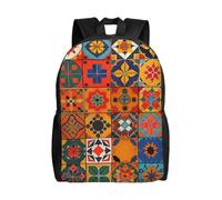 kkvhhyuo Sac à dos d'école léger avec compartiment pour ordinateur portable - Motif labrador retriever - Pour homme et femme, Groupe de géométrie marocaine, One Size, Sac à dos tyrolien