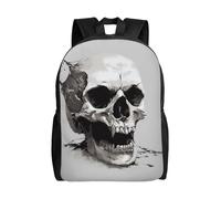 kkvhhyuo Sac à dos d'école léger avec compartiment pour ordinateur portable - Pour homme et femme - Pour l'école, le travail, les voyages., Crâne d'horreur, One Size, Sac à dos tyrolien