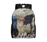 kkvhhyuo Sac à dos d'école léger avec compartiments pour ordinateur portable - Motif chats et fleurs - Pour homme et femme - Pour l'école, le travail, les voyages., Quatre oiseaux., One Size, Sac à