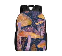 kkvhhyuo Sac à dos d'école léger imprimé village de Noël pour ordinateur portable, sac à dos pour homme et femme, sac à dos pour l'école, le travail, le voyage., Champignons lumineux, One Size, Sac à