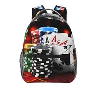 kkvhhyuo Sac à dos décontracté à imprimé mathématique, sac léger décontracté pour homme et femme, sac d'école pour garçons et filles, Tournoi de poker, One Size, Sac à dos daypack