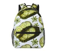 kkvhhyuo Sac à dos décontracté avec deux grues japonaises volantes - Motif peinture traditionnelle - Sac à dos léger décontracté pour homme et femme - Sac d'école pour garçons et filles, Cornichons à