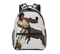 kkvhhyuo Sac à dos décontracté avec impression artistique Merry Christmas - Sac à dos léger décontracté pour homme et femme - Sac d'école pour garçons et filles, Karaté pour homme, One Size, Sac à dos