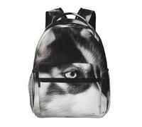 kkvhhyuo Sac à dos décontracté avec impression artistique Merry Christmas - Sac à dos léger pour ordinateur portable - Pour homme et femme - Sac à dos d'école pour garçons et filles, Husky Dog, One