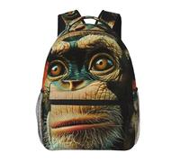 kkvhhyuo Sac à dos décontracté avec imprimé à pois rose, gris, blanc, moderne, sac à dos de voyage léger pour ordinateur portable pour hommes et femmes, sac à dos d'école pour garçons et filles, singe