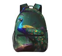 kkvhhyuo Sac à dos décontracté avec imprimé batterie cool, sac à dos léger, sac de voyage décontracté pour hommes et femmes, sac d'école pour garçons et filles, Paon coloré., One Size, Sac à dos