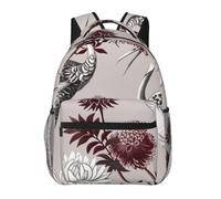kkvhhyuo Sac à dos décontracté avec imprimé chats et fleurs amusants, sac à dos léger pour ordinateur portable pour hommes et femmes, sac à dos d'école pour garçons et filles, Gravé botanique avec