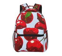 kkvhhyuo Sac à dos décontracté avec imprimé mathématiques, sac à dos léger pour ordinateur portable, sac à dos pour homme et femme, sac à dos d'école pour garçons et filles, Cerises rouges., One Size