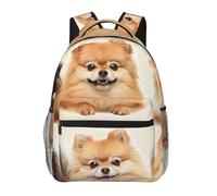 kkvhhyuo Sac à dos décontracté avec imprimé mathématiques, sac à dos léger pour ordinateur portable, sac à dos pour homme et femme, sac à dos d'école pour garçons et filles, Motif poméraniens., One