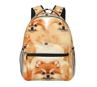 kkvhhyuo Sac à dos décontracté avec imprimé mathématiques, sac à dos léger pour ordinateur portable, sac à dos pour homme et femme, sac à dos d'école pour garçons et filles, Motif de Poméranie, One
