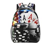kkvhhyuo Sac à dos décontracté avec imprimé mathématiques, sac à dos léger pour ordinateur portable, sac à dos pour homme et femme, sac à dos d'école pour garçons et filles, Tournoi de poker, One Size