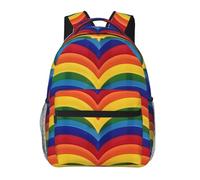kkvhhyuo Sac à dos décontracté avec imprimé mathématiques, sac à dos léger pour ordinateur portable, sac à dos pour homme et femme, sac à dos d'école pour garçons et filles, Motif arc-en-ciel, One